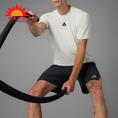 Adidas/阿迪达斯正品2025夏季款男士透气休闲健身训练T恤JE5746