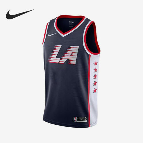 Nike耐克正品NBA洛杉矶快船队球衣字母印花背心篮球AJ4617-419