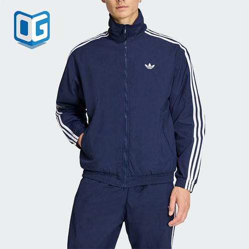 Adidas/阿迪达斯正品三叶草男士日常足球风立领夹克外套KE1365