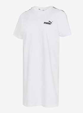 PUMA/彪马正品当季新款女子白色圆领短袖运动休闲连衣裙533194-02