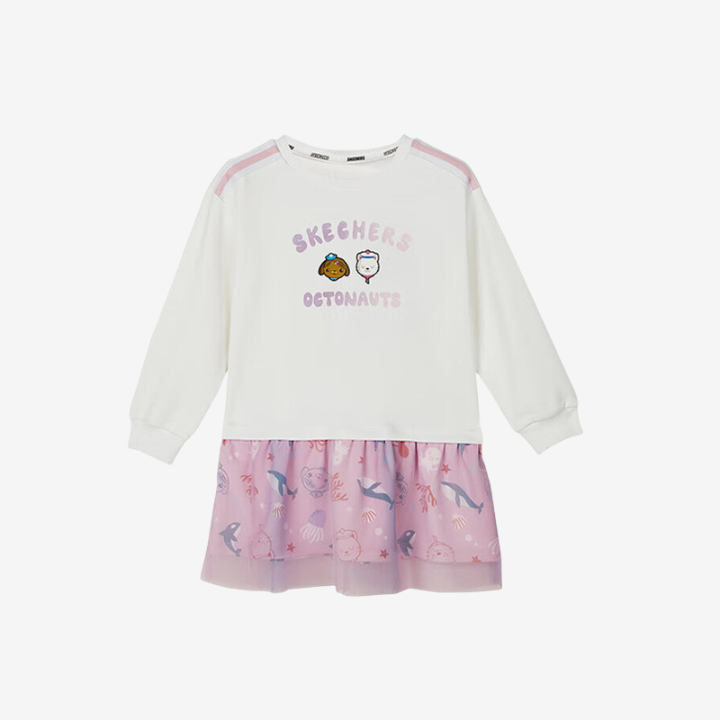 斯凯奇正品女童针织连衣裙