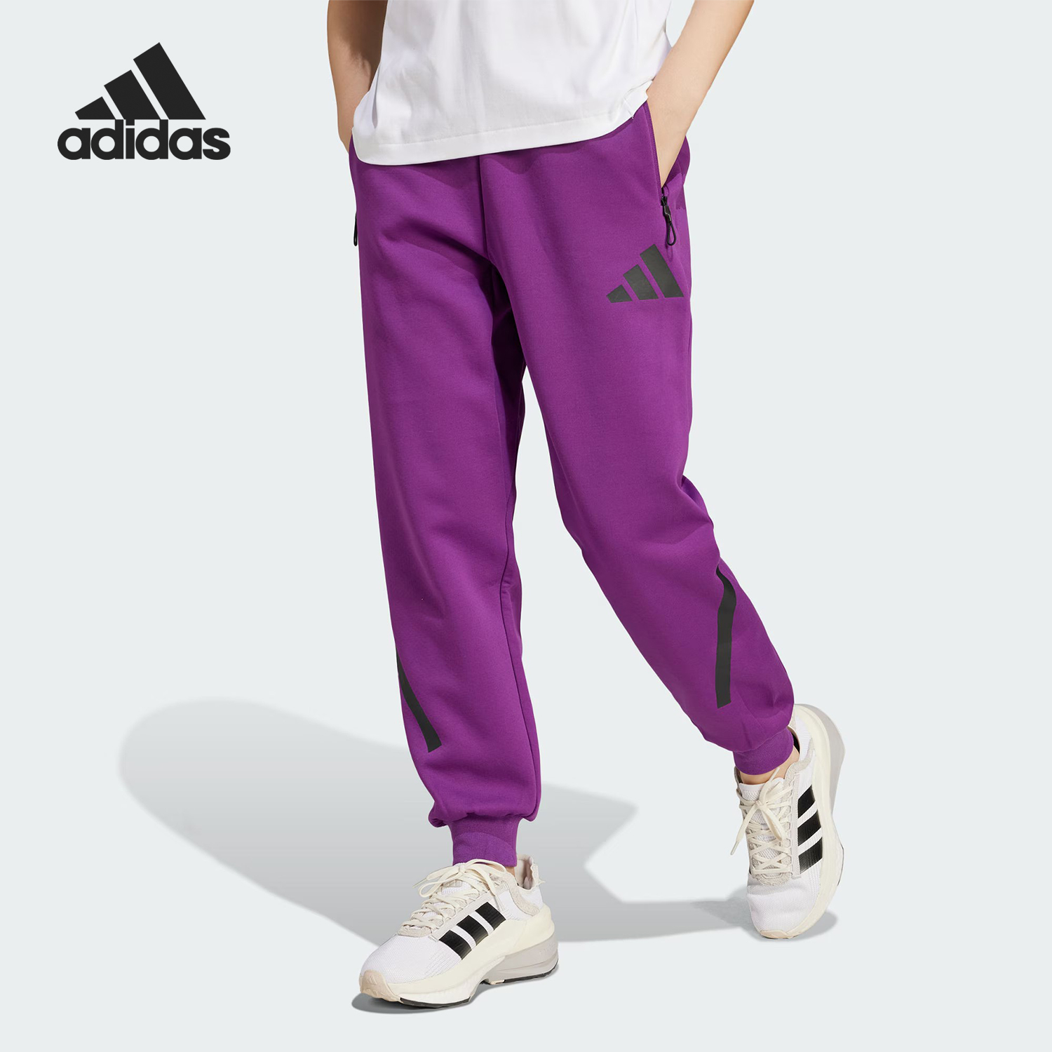 Adidas/阿迪达斯官方正品当季新款女士时尚训练跑步长裤JD6411