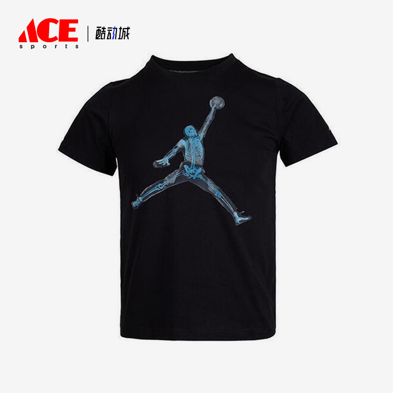 Nike/耐克正品JORDAN大童日常立领套头印花休闲短袖IO2797-010