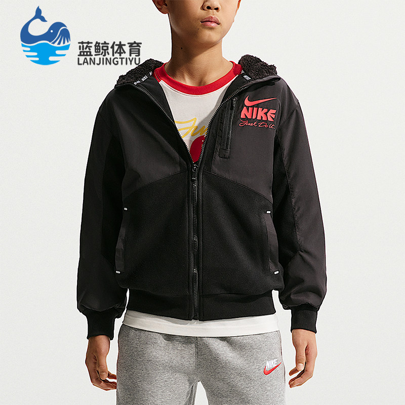 Nike/耐克正品Sportswear大童运动连帽针织印花外套IV4752-010,童装/婴儿装/亲子装,普通外套,淘宝优惠券,粉丝福利购,淘宝优惠卷