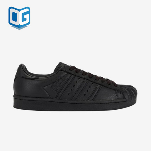 Adidas/阿迪达斯正品三叶草男女黑色低帮经典复古日常板鞋KI0824