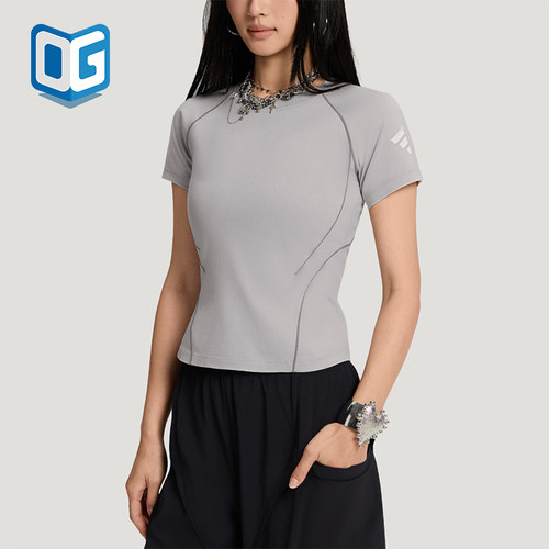 Adidas/阿迪达斯正品夏季新款女士修身针织圆领短袖T恤KY7862