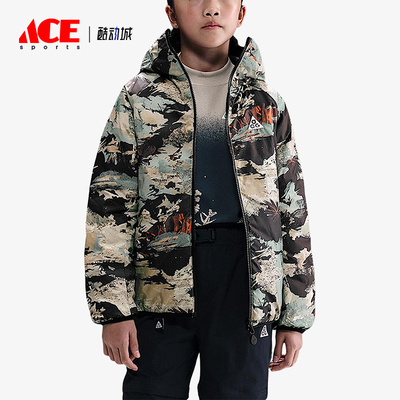 Nike/耐克正品2025冬季大童休闲双面穿保暖运动棉服HQ9648-010