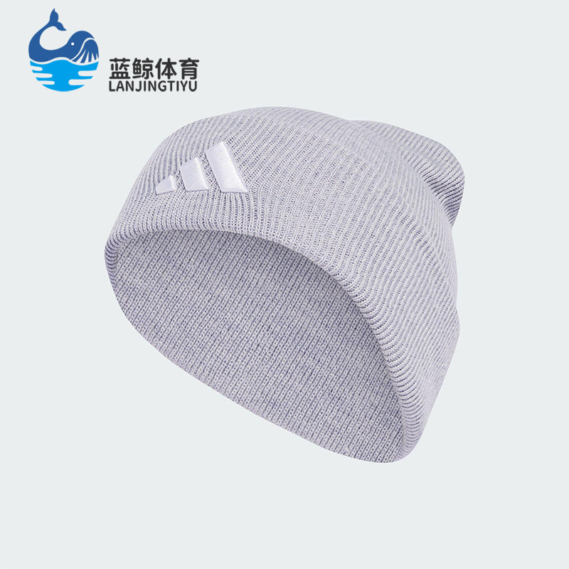 Adidas/阿迪达斯正品NEW LOG BEA CUF男女经典保暖针织帽JX5746