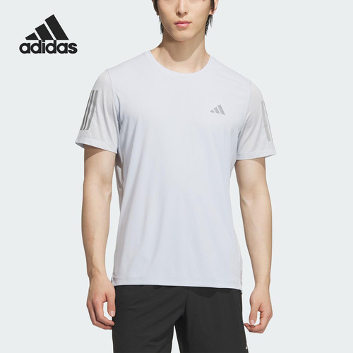 Adidas/阿迪达斯正品2025男士透气宽松训练运动短袖JY6984