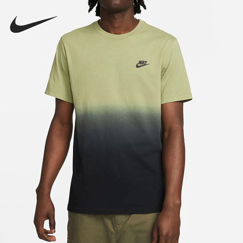 Nike/耐克正品新款男子针织透气拼色渐变休闲短袖DR7824-334