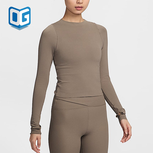 Nike/耐克正品Zenvy Dri-FIT女士瑜伽透气长袖T恤FN3023-233