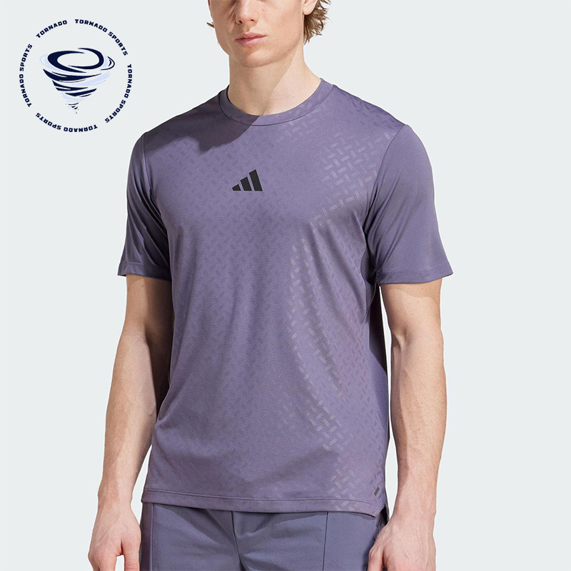 Adidas/阿迪达斯正品POWER T-SHIRT男士经典运动训练短袖JV9714 - 实物图