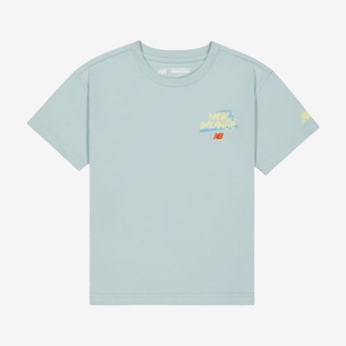 New Balance新百伦正品儿童圆领印花短袖休闲运动T恤7EG2E043-MNT