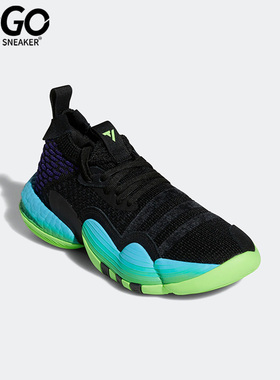Adidas/阿迪达斯正品特雷杨2代男童低帮透气运动篮球鞋H06486