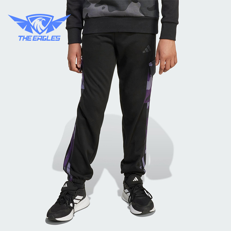 Adidas/阿迪达斯正品J CAMO 3S CGO P 大童运动工装风长裤JW2472