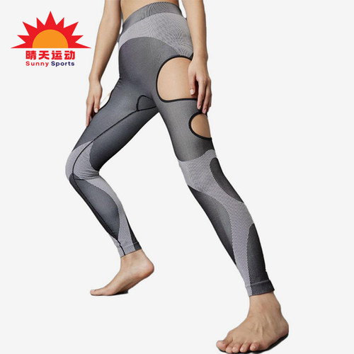 Adidas/阿迪达斯正品镂空设计紧身运动长裤新款经典紧身裤IB1265