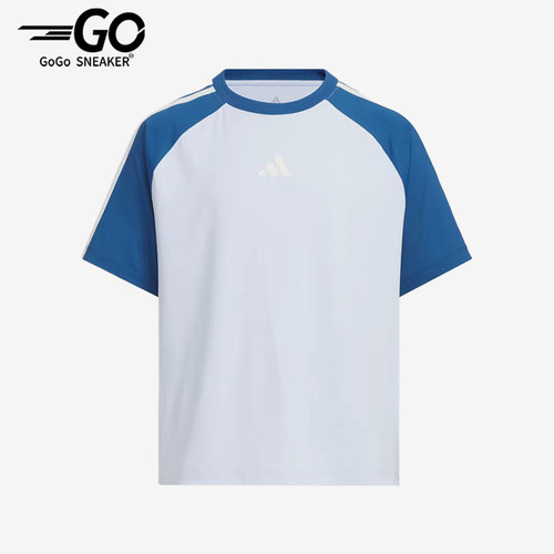 Adidas/阿迪达斯正品T恤SS26滔搏拼色套头短袖训练鞋KH0208