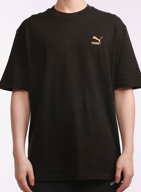 PUMA/彪马正品秋冬季透气短袖男子圆领休闲运动T恤 534095-01