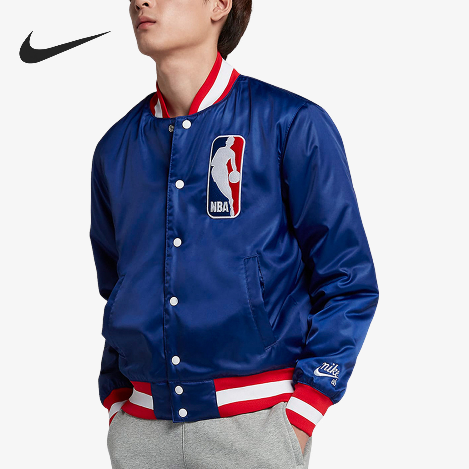 Nike/耐克官方正品男款经典滑板休闲运动棒球服外套AH3393-455