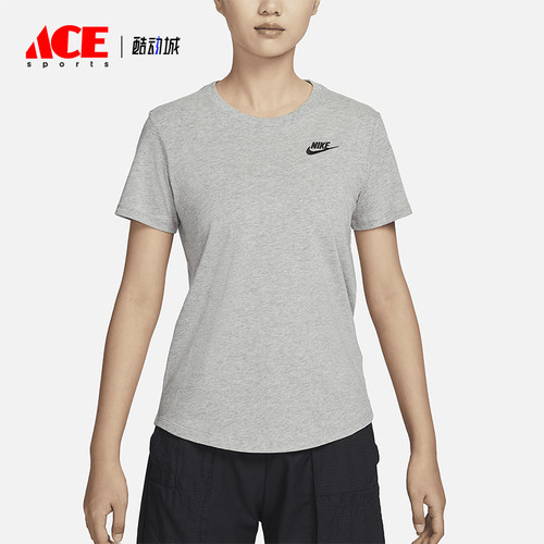 Nike/耐克正品2025女士日常圆领套头透气耐穿运动短袖DX7903-063