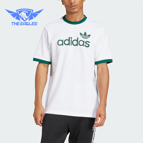 Adidas/阿迪达斯正品三叶草男士经典宽松透气针织短袖T恤JC8371
