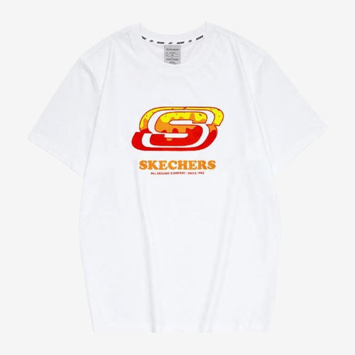 Skechers斯凯奇正品缤纷休闲系列男女运动T恤FHL223U042-0019