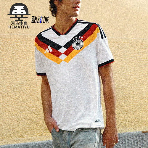 Adidas/阿迪达斯正品GERMANY 26男女运动足球修身训练短袖JN2066