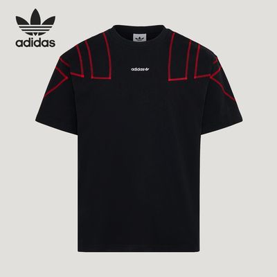 Adidas/阿迪达斯正品三叶草男士舒适运动复古时尚短袖T恤KG6326