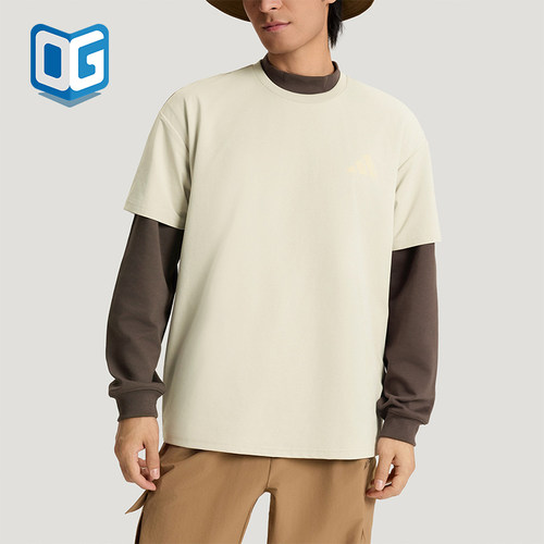 Adidas/阿迪达斯正品夏季男士运动户外时尚印花宽松短袖T恤KE3703