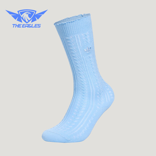 Adidas/阿迪达斯正品三叶草女士日常针织高筒袜一双装KX0548