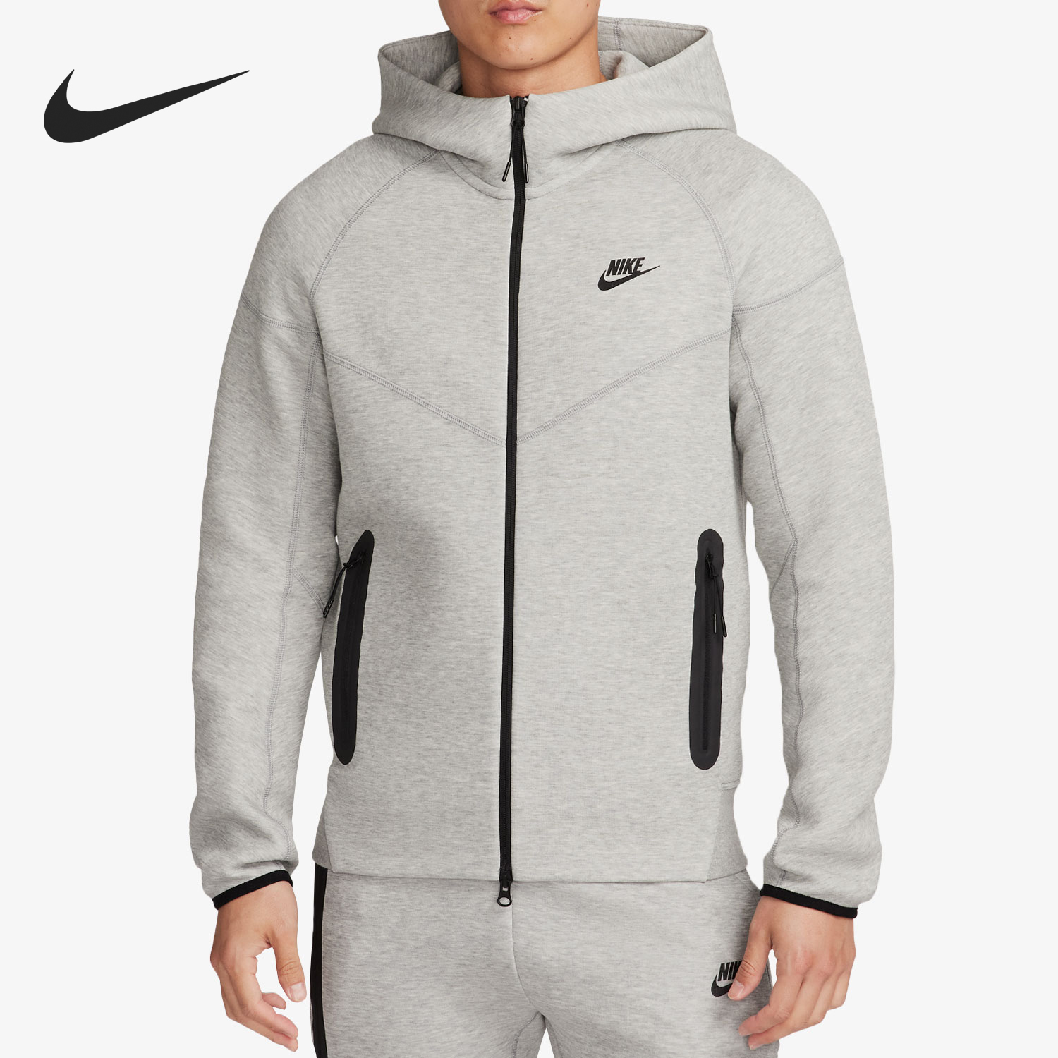 Nike/耐克官方正品春季男士针织宽松连帽保暖运动外套FB7922-063