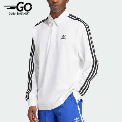 Adidas/阿迪达斯正品三叶草男士条纹针织美式运动长袖IZ2459