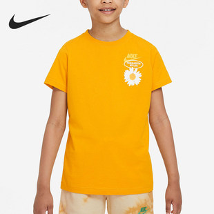 FB1993 Nike 大童针织透气休闲印花运动短袖 新款 743 耐克正品