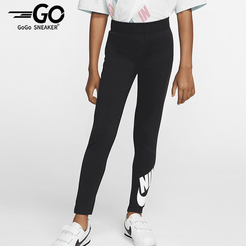 Nike/耐克正品儿童字母印花修身高腰时尚运动长裤HA4194-023