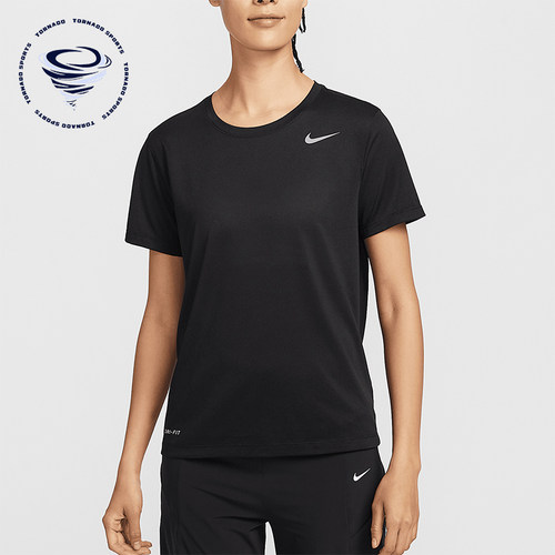 Nike/耐克正品2025新款女士针织运动圆领经典透气短袖IB8899-010