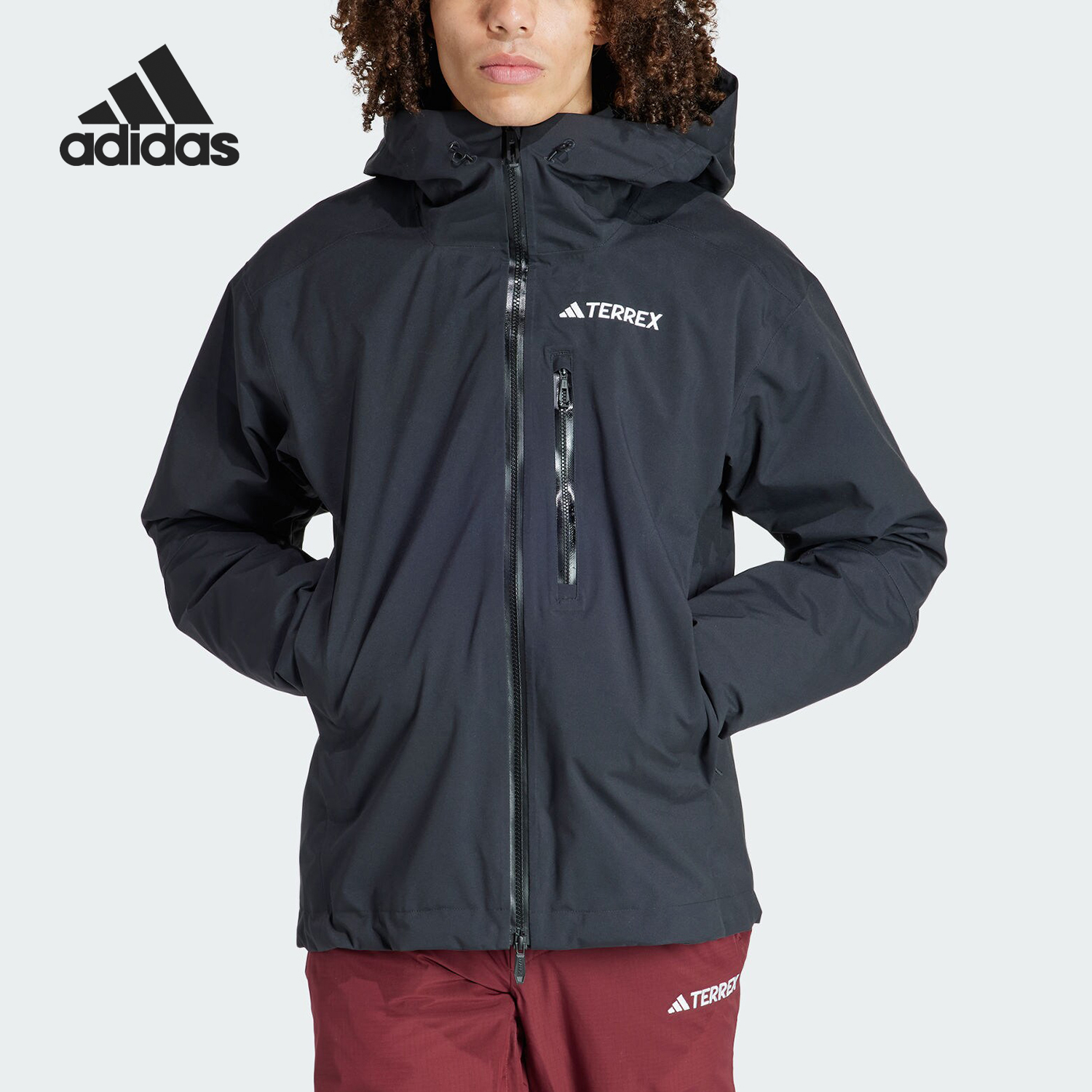 Adidas/阿迪达斯正品TERREX男士三合一夹棉内胆滑雪服IB4220