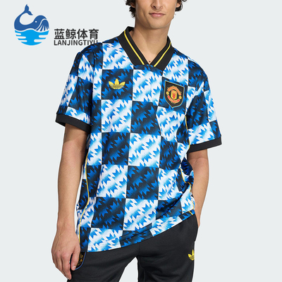 Adidas/阿迪达斯正品三叶草男士刺绣曼联足球宽松运动T恤JN2813