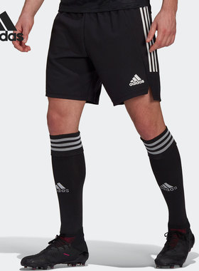 Adidas/阿迪达斯正品当季新款男子黑色宽松足球运动短裤GJ6804
