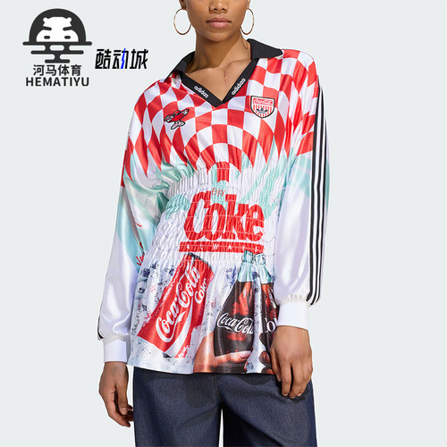 Adidas/阿迪达斯正品三叶草女士印花时尚运动长袖T恤KY7547