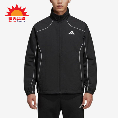 Adidas/阿迪达斯正品新款男黑白色训练健身经典夹克外套KY9983