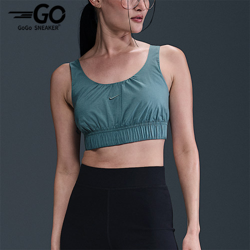 Nike/耐克正品2025女士耐穿透气刺绣修身短款运动背心HM6974-006