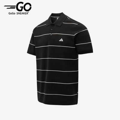 Adidas/阿迪达斯正品新款男黑白色条纹简约经典短袖Polo衫KS0419