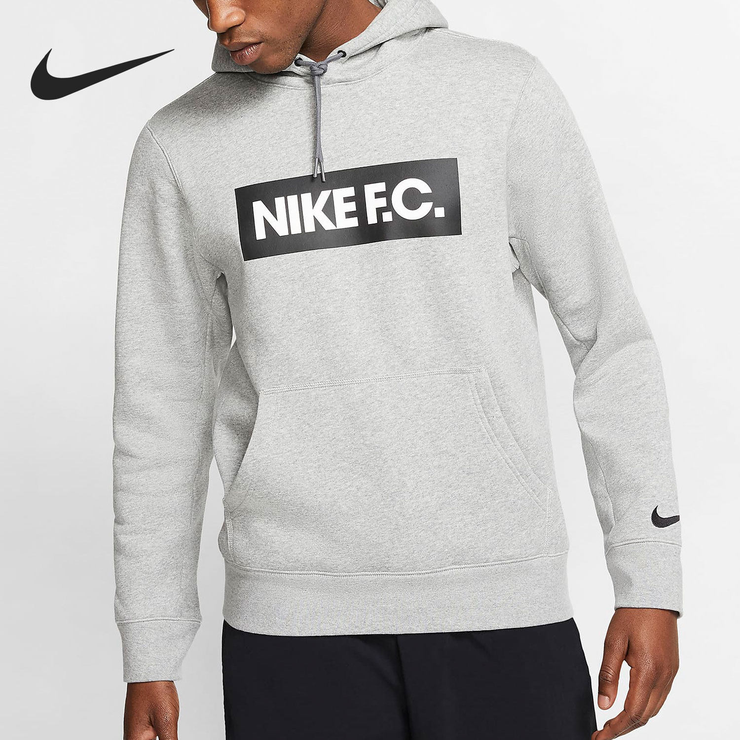 耐克男子加绒套头足球连帽卫衣