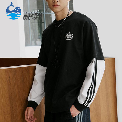 Adidas/阿迪达斯正品三叶草男女圆领简约经典运动短袖T恤KC3107