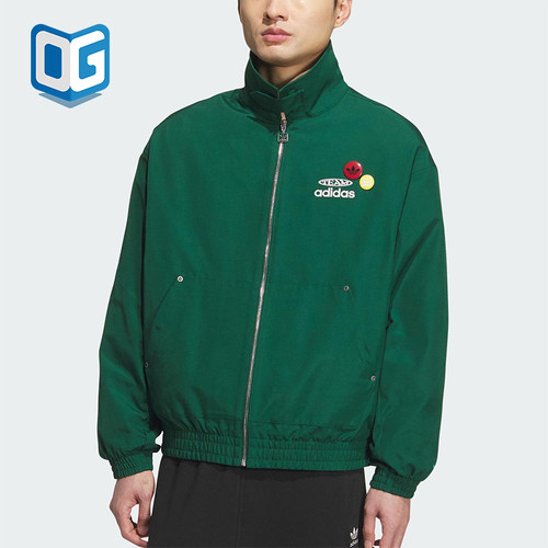 Adidas/阿迪达斯正品三叶草男士休闲宽松梭织翻领运动外套KC0136