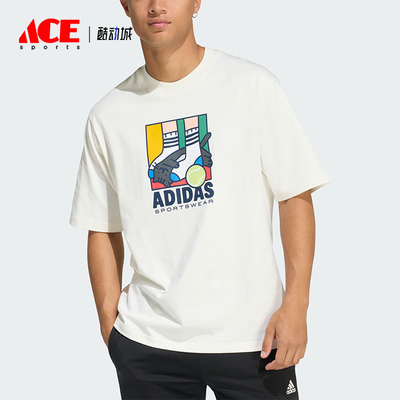 Adidas/阿迪达斯正品2026年夏季 男士卡通经典运动短袖T恤KE4341