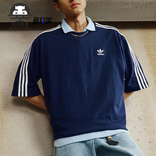 Adidas/阿迪达斯正品三叶草男士运动宽松透气针织经典T恤JP1059