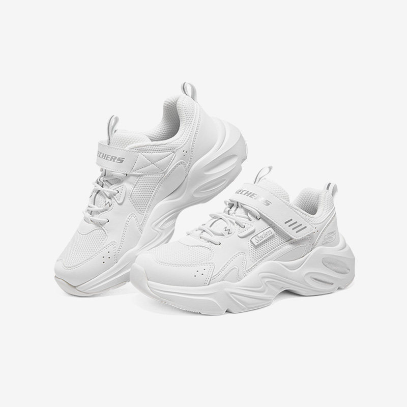 Skechers/斯凯奇正品新款轻便透气儿童魔术贴低帮运动休闲鞋