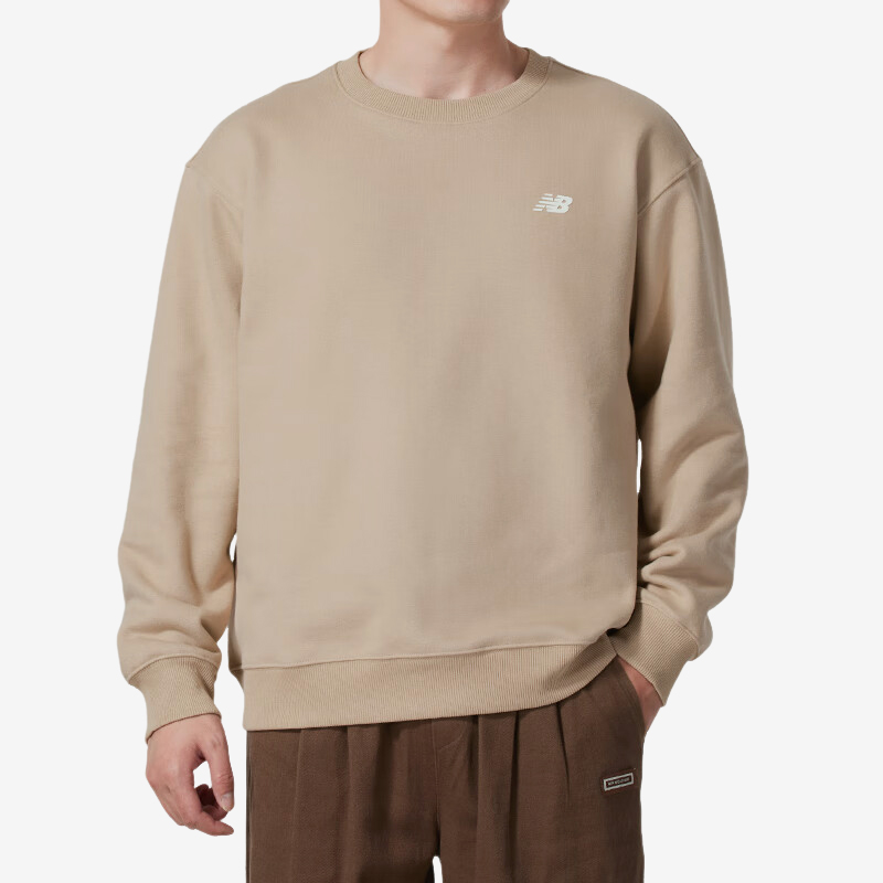 New Balance/NB正品运动男子保暖加绒圆领卫衣套头衫NCE41311-DB