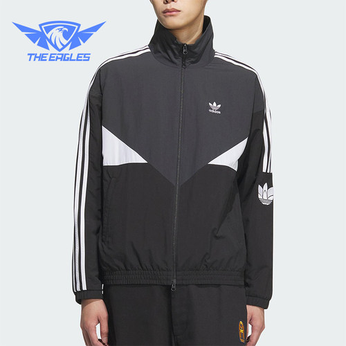 Adidas/阿迪达斯正品三叶草男女立领宽松经典梭织运动外套KC3114